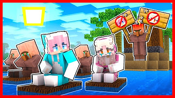 ATUN & MOMON DI USIR VILLAGER MARAH KE LAUTAN DENGAN KAPAL KECIL !! Feat @sapipurba Minecraft