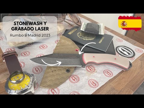 Stonewash y grabado láser de cuchillos PASO A PASO rumbo a Madrid 2023