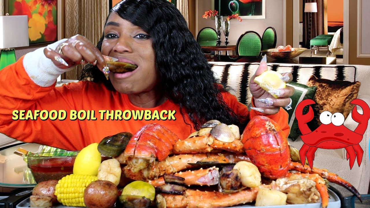 Throwback Seafood Boil from King Crab Shack; 4LBS CRAB LEGS, 2LB