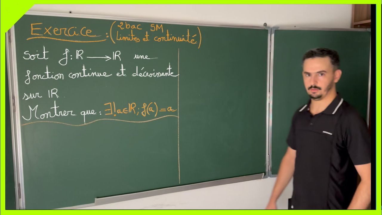 Exercice sur limites et continuité 2bac SM