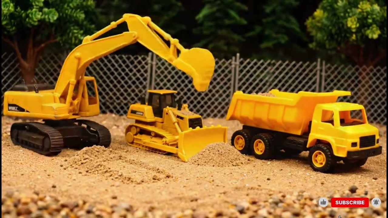 RC Excavator Working in Realistic Construction Site – Ultra Detailed Action