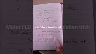 #motor FLC current calculation trick motor full load current calculation #cement #electrical