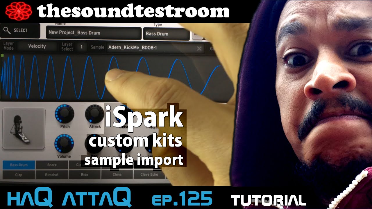 iSpark Drum machine for iPad │ Custom Drum Kits Sample Import - haQ attaQ 125