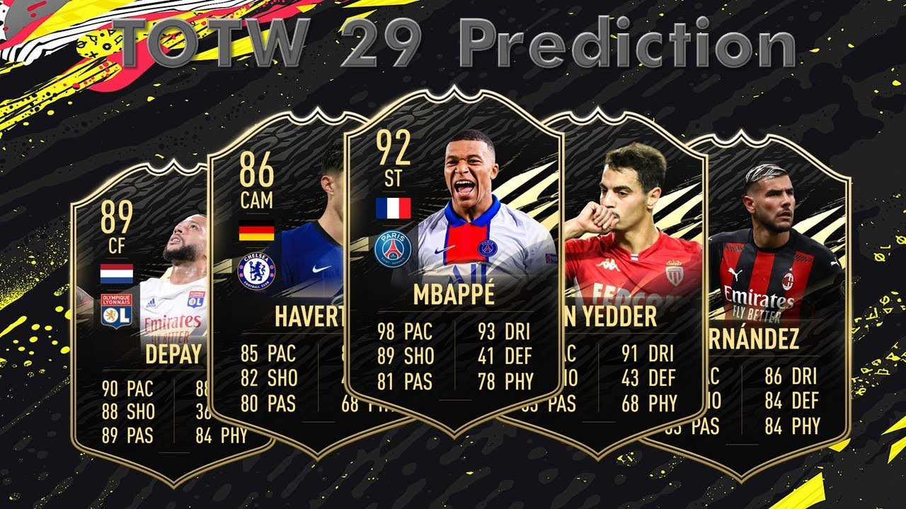 🎉💥TOTW 29 Prediction feat. Mbappe, Ben Yedder🎉💥