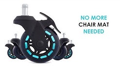 Magic Office Chair Caster Wheels -  Protect Your Floor by STEALTHO 