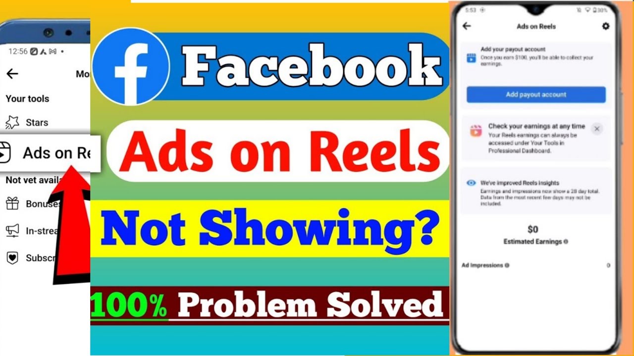 Facebook ads on Reels apply Ads on Reels Facebook not showing Ads