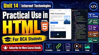 Practical Use in HTML | Unit 14 Internet Technologies | Text Formatting, Links, Meta Tags & Media