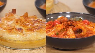 spaghetti aux fruits de mer, tchich au poulet , Ourta - koujinet romdhan 3 ep 23