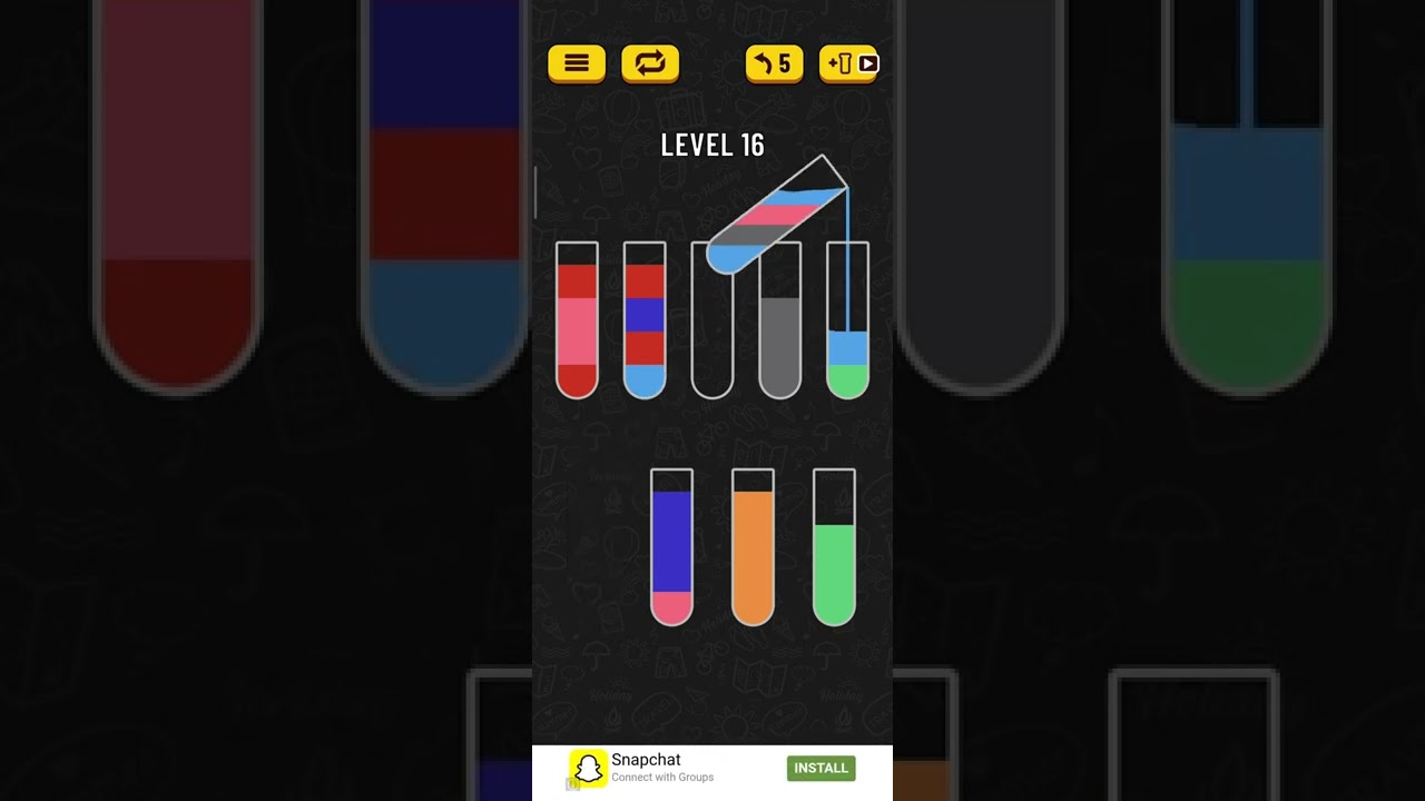 Water sort puzzle level 16