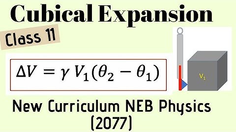 Cubical expansion | Coefficient of cubical expansion | Class 11 -New Curriculum NEB physics