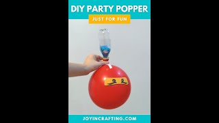 DIY Confetti Party Popper with Balloon #partypopper #diypartypopper #diyconfettipopper #shorts