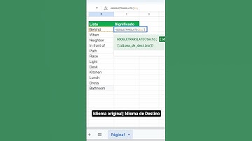Usando o Google Tradutor no Google Sheets | #shorts