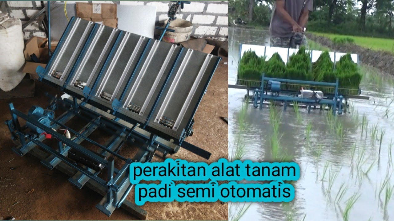 perakitan alat tanam padi semi otomatis