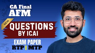 AFM NEW Questions Jan 2026 🔥 | RTP MTP & Exam Papers with Solutions | CA Final AFM #caexams #cafinal