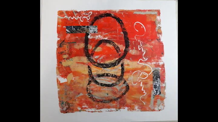 Gel Printed Painting with Simplicity