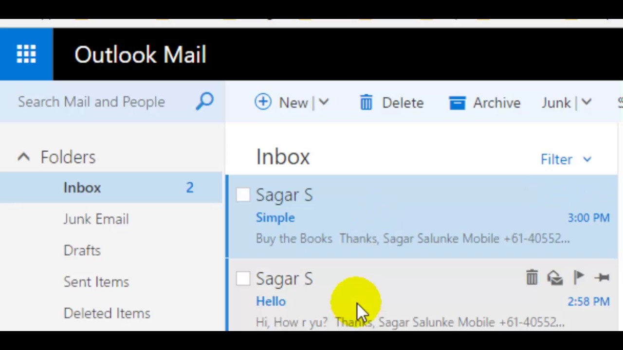 outlook 365 login mail