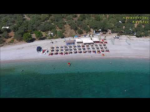 Η παραλία Κρυονέρι (Ν. Αρκαδίας) ΑΝΩΘΕΝ - Aerial video by drones Dji