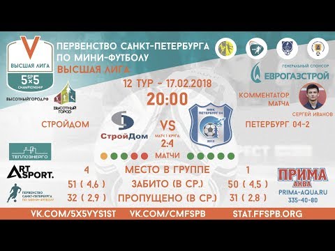 Видео к матчу СтройДом - Петербург 04-2
