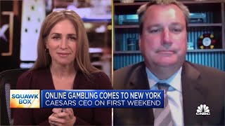 Caesars CEO reacts to New York's 'massive' online sports betting debut