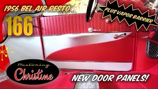 E166 New Interior Door Panels PLUS - Vapor Barrier! 1956 Chevy Bel Air Resto