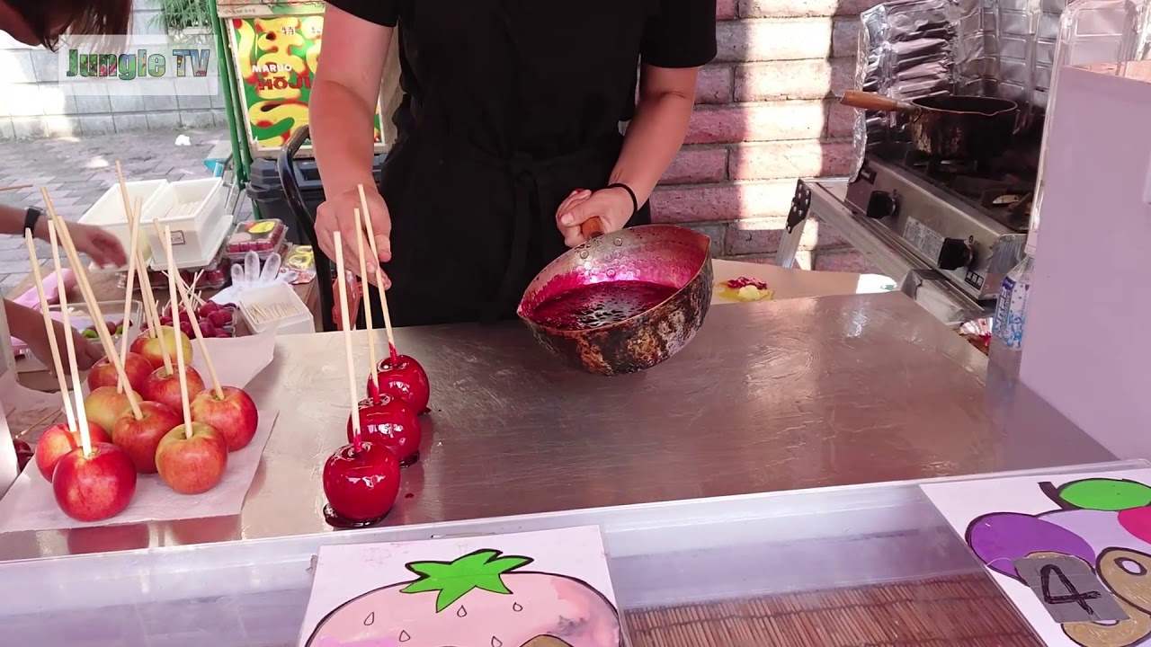 屋台 料理 フルーツ飴屋台in狭山七夕まつり Japanese Food Stand Movies Youtube