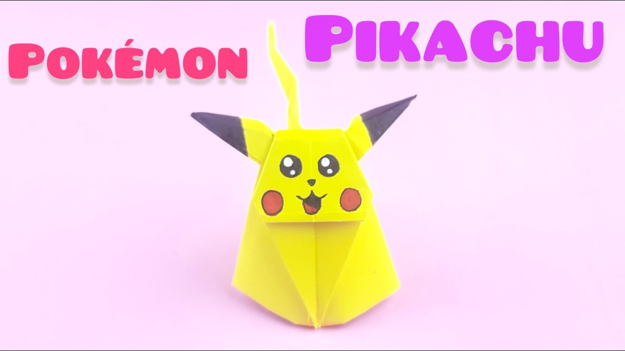 Origami Pokemon, Pokemon Go, Paper Craft, DIY, Origami Pikachu, Fun Ideas