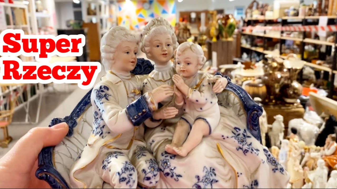 UŻYWANE MEBLE RETRO DO SALONU CZ.2 | używane ciuchy | mierzymy | figurki,talerzyk,komoda,szafa