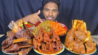 Pesta Daging Pedas Terhebat! Kari Kepala Kambing, Boti dan Mukbang Kaki Ayam, pertunjukan makan ASMR