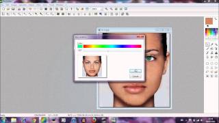 Photofiltre tutorial on foundation , eye colour and eyeliner