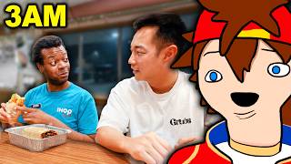 Cooking Free Food For Nightshift Workers! | Kenji Reacts