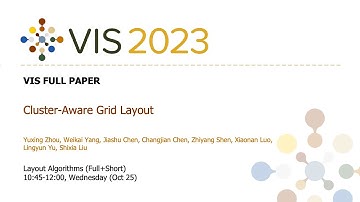 Cluster-Aware Grid Layout - Fast Forward | VIS 2023