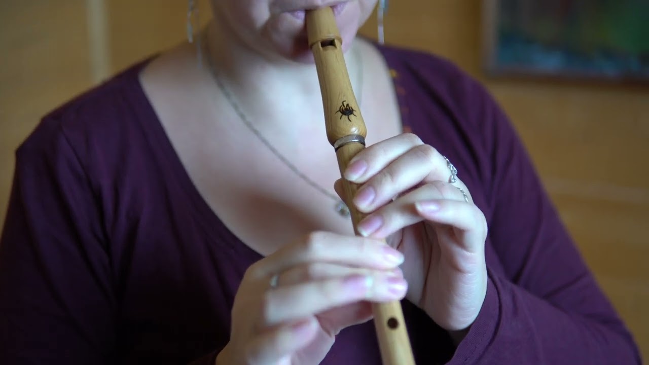 High F ashwood whistle + silver ring - HarmonyFlute