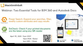 Webinar: Two Essential Tools for BIM 360 and Autodesk Docs screenshot 2