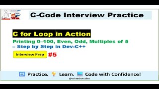 C Loops | Even, Odd & Multiples | C Interview Questions & Prep