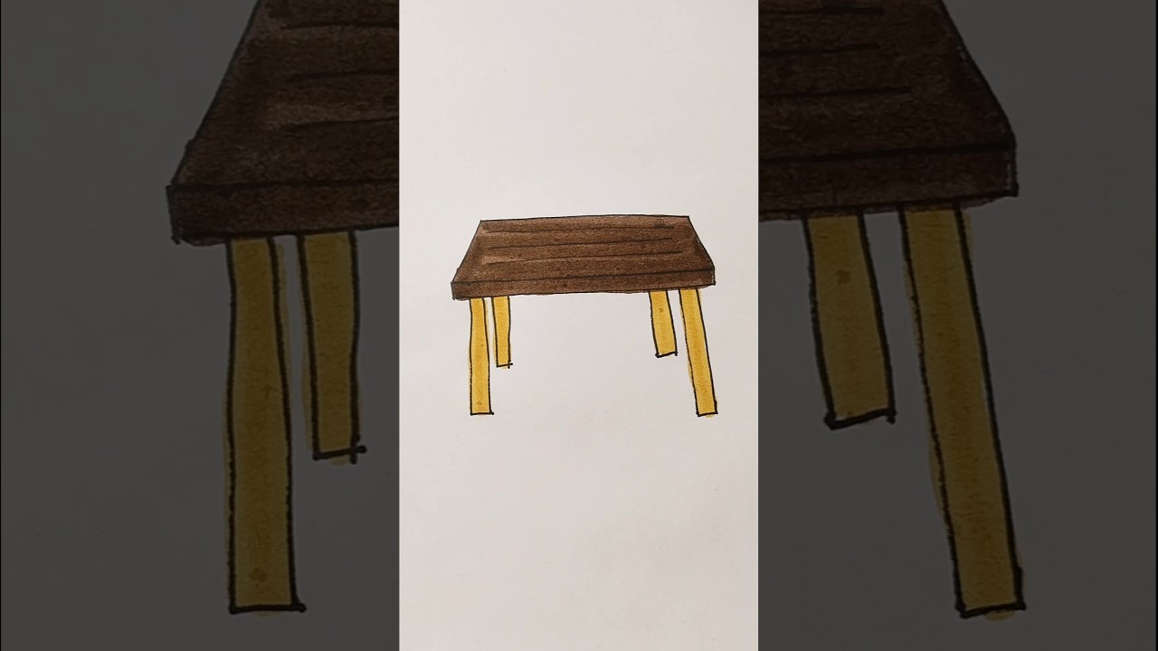 Table Drawing Easy For Kids 