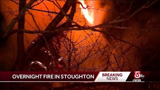 Crews battle overnight barn fire
