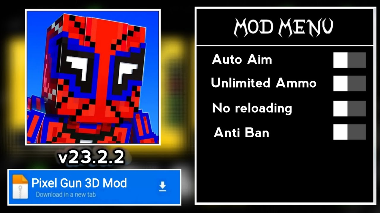 Pixel Gun 3D MOD MENU APK Terbaru 2023 v23.2.2 hack