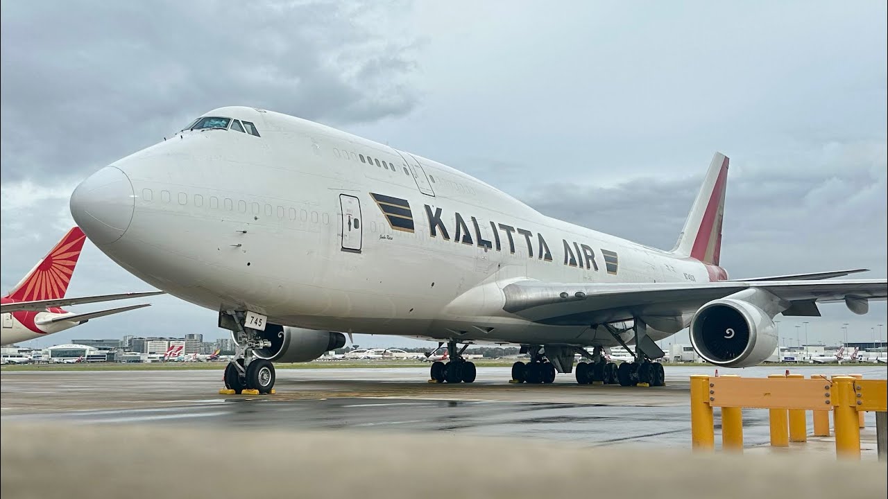 Kalitta Air B747-400(BCF) parked at Sydney Airport on 1/3/26 #viral #video #fyp #trending #war 
