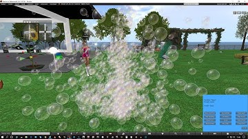 Demo: Bubbles and Particles maker Script in Second Life