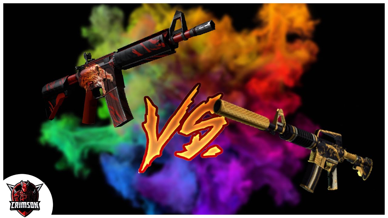 Csgo m4a1s and m4a4.