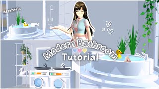 Modern Bathroom Tutorial ✨🌼 : Sakura School Simulator