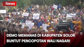 Ratusan Massa Demo usai Pencopotan Wali Nagari oleh Bupati Solok