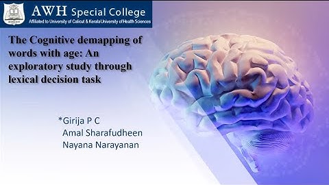 The Cognitive demapping of words with age: An expoloratory study through lexical decision task