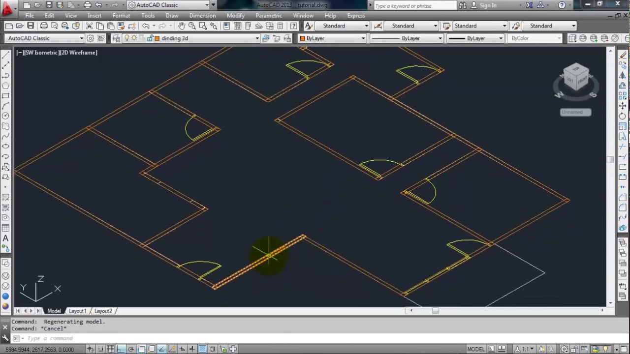  dinding  3D di autocad  YouTube