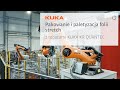 Les robots kuka emballent et palettisent les rouleaux avec du film tirable chez efekt plus
