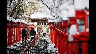 雪化粧の京都