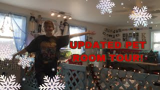 PET ROOM TOUR December 2021 | CHRISTMAS THEMED |