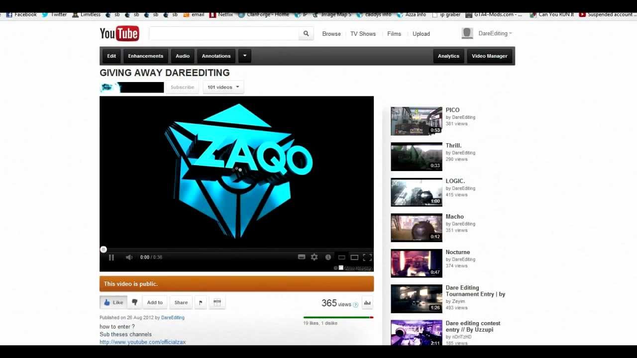 I Won DareEditing! [Thanks Zaqo!]