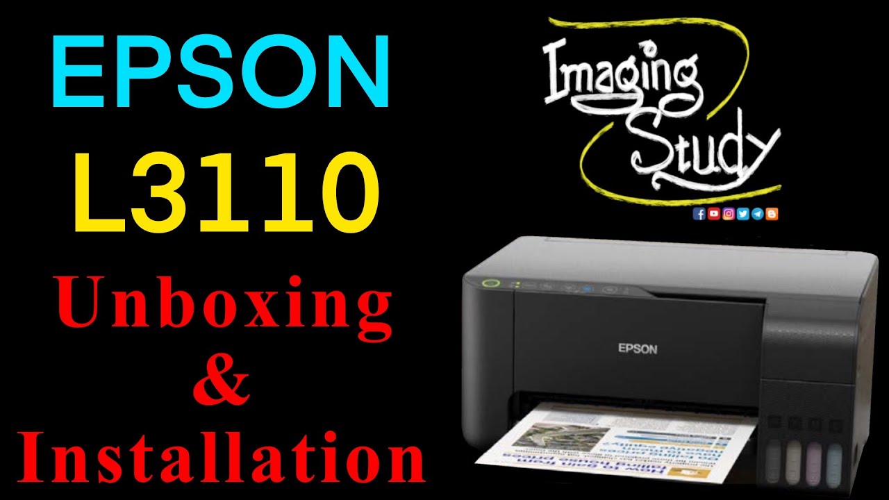 Epson Echotank L3110 All in One Inkjet Printer for Home: Complete  Installation Process - YouTube
