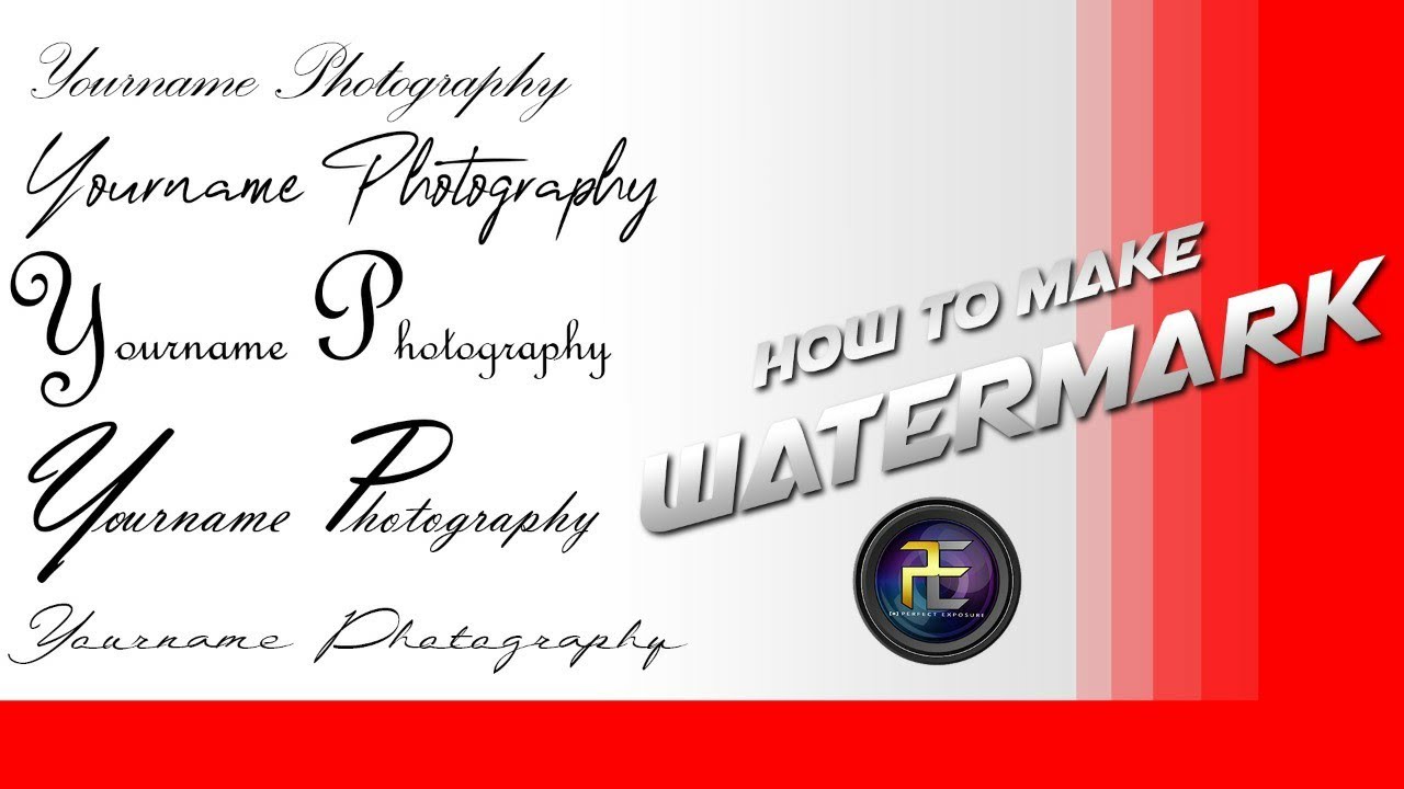 How to make signature style unique watermark using mobile [Hindi] - YouTube